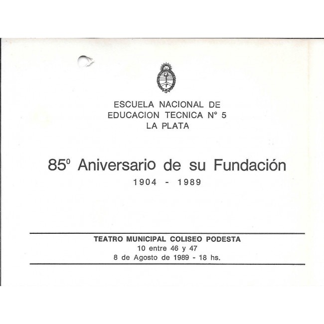 85º Aniversario Escuela Técnica Nº5