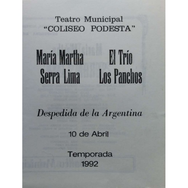 M. Martha Serra Lima y Trio los Panchos