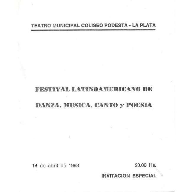 Festival Latinoamericano de danza, canto y poesia