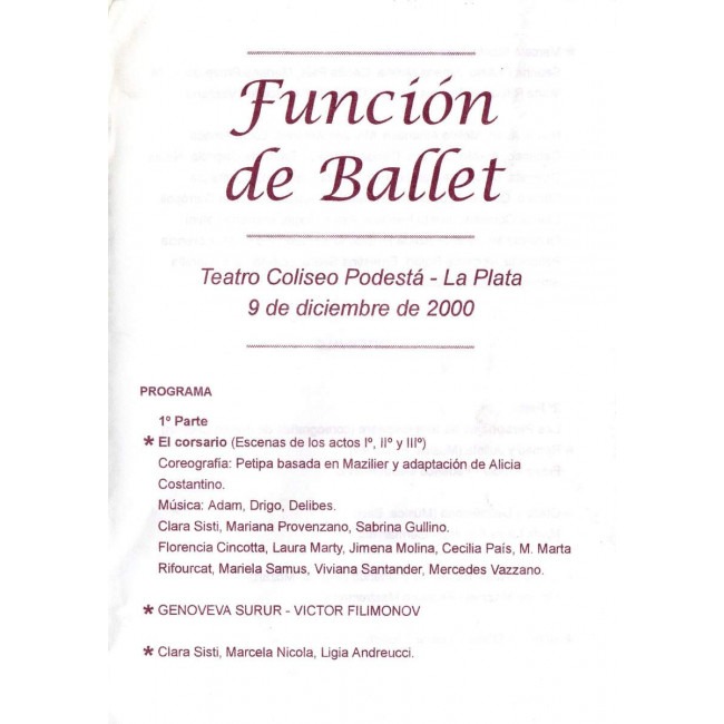 Funcion de Ballet