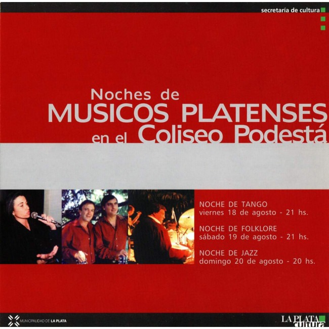 "Noche de musicos platenses en el Coliseo Podestá"