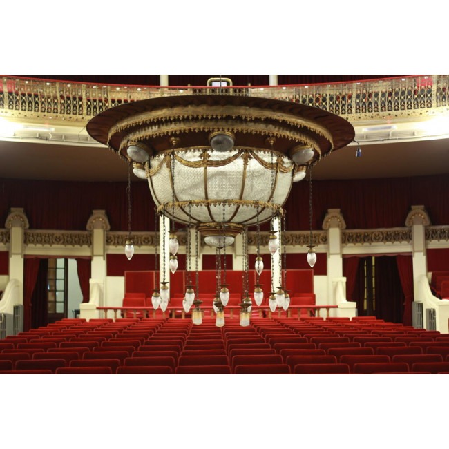 Operativo de limpieza de la histórica araña del Coliseo Podestá