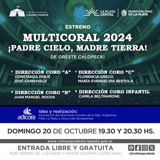 Más de 600 coreutas reunidos en 30 coros en el MULTICORAL 2024