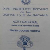 Acto Inaugural-XVIII Instituto Rotario: zonas I y III SACAMA