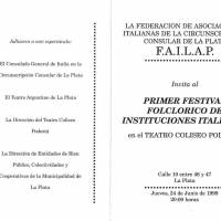 Primer Festival Folclorico de Institucioneaes Italianas