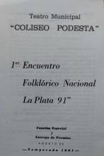 1º Encuentro Folklórico Nacional La Plata 91
